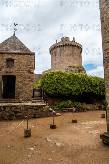 Dwellings inside the castle Fort-la-Latte by the sea at Cape Frehel and near Saint-Malo