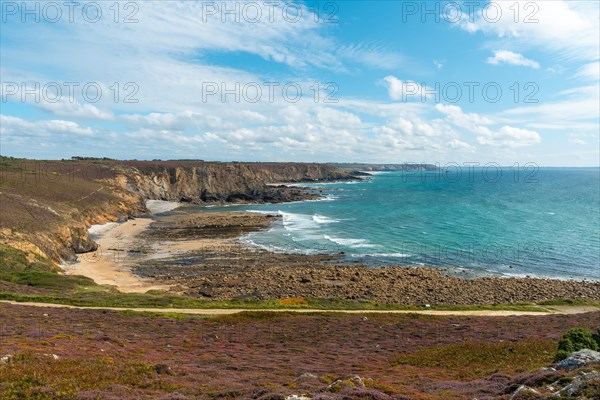 The stunning coastline at Le Chateau de Dinan on the Crozon Peninsula in French Brittany