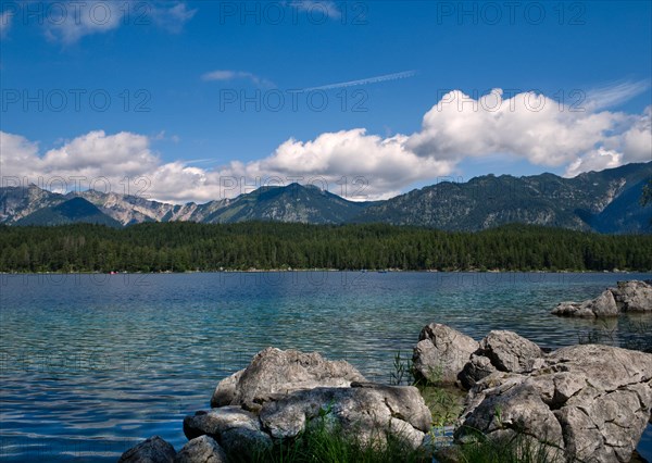 Eibsee lake at the Zugspitze