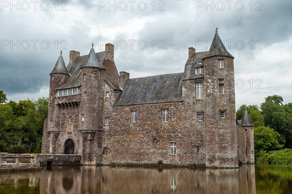 The beautiful lake of the Chateau Trecesson