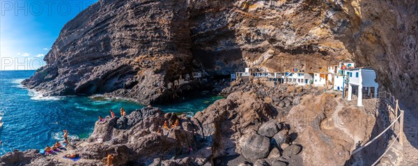 Path to the cave in the town of Poris de Candelaria on the north-west coast of the island of La Palma