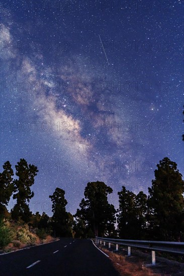 One of the best Milky Ways in the world in the Caldera de Taburiente near Roque de los Muchahos on the island of La Palma