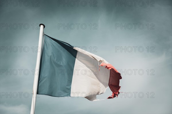 French national flag at Lichtenberg Castle