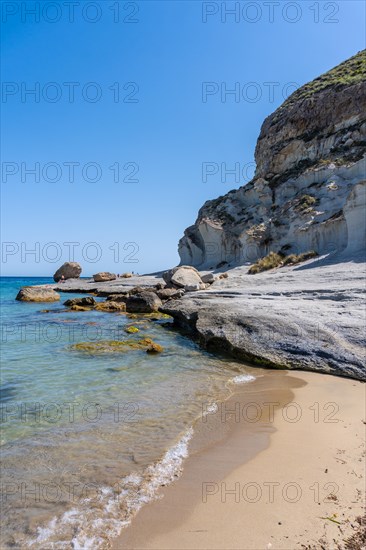 The beautiful Enmedio beach in Cabo de Gata on a beautiful summer day