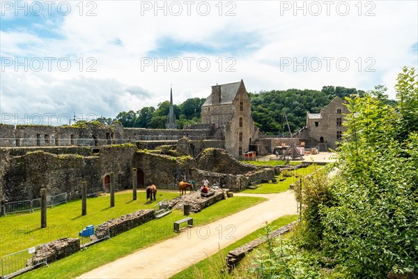 Interior of the castle of Fougeres. Brittany region