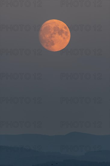 Moonrise over the mountains. Emmendingen