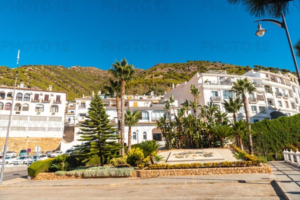 White houses in the municipality of Mijas in Malaga. Andalusia