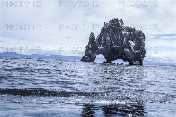 Stone dinosaur in the sea at Hvitserkur