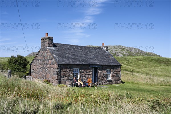 Traditional stone-built cottage on the Scottish Hebridean island of Iona