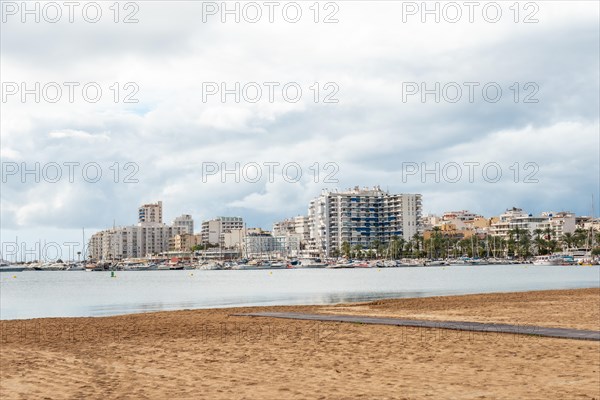 Arenal beach in the coastal town of San Antonio Abad