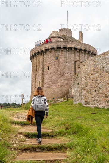 Central tower of the castle Fort-la-Latte by the sea at Cape Frehel and near Saint-Malo