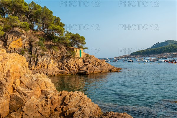 Beautiful Tamariu coast on a summer afternoon in the town of Palafrugell. Girona