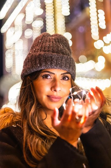 Christmas shooting with Christmas lights