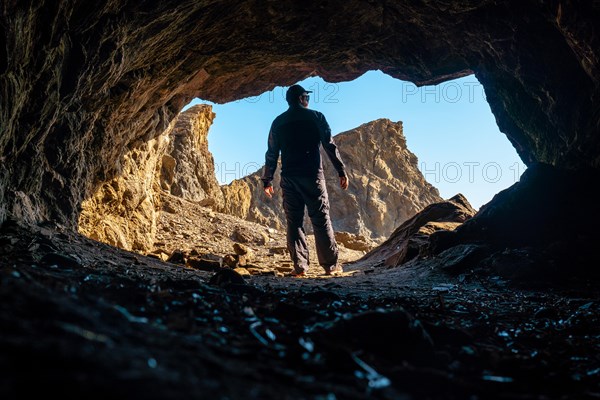 A young tourist in the Almanzora caves