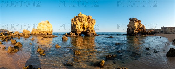 Panoramic view of the beach in summer