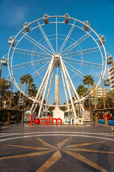 A Ferris wheel in the Plaza de las Velas on the Rambla de Almeria