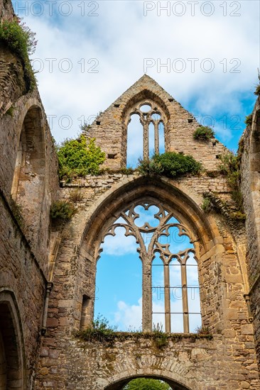 Ruins of the church of Abbaye de Beauport in the village of Paimpol