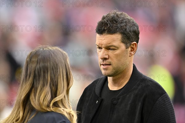 TV pundit Michael Ballack in conversation with DAZN sports presenter Laura Wontorra