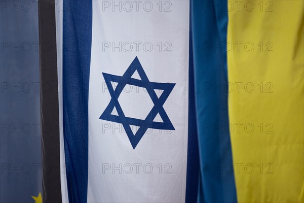 The national flags of Israel
