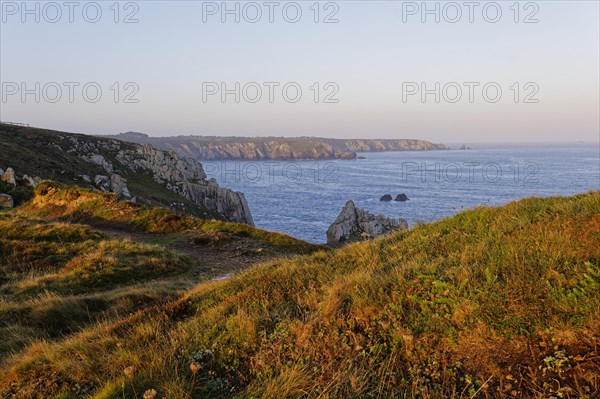 Morning atmosphere on the rocky coast of Pointe de Brezellec