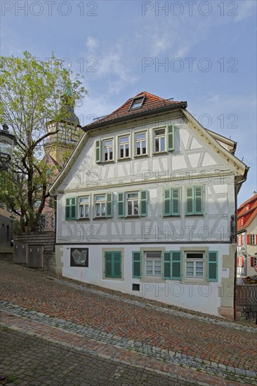 Half-timbered house on the steep Oelberg