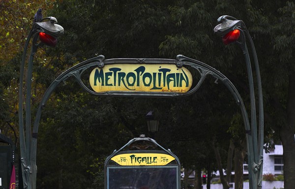 Entrance to Pigalle Metro Station