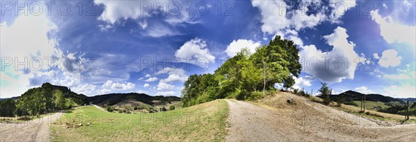 360 degree panorama of a Black Forest landscape near Biberach