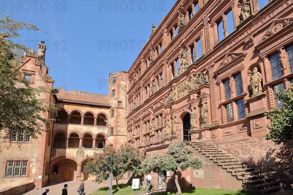 Castle courtyard with Glass Hall and Pharmacy Museum