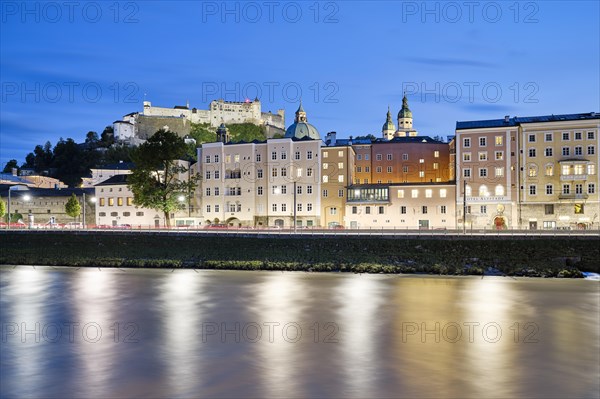 Salzburg at blue hour