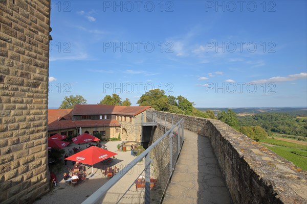 Wall with courtyard of Steinsberg Castle