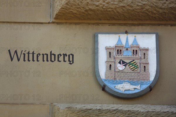 City coat of arms of twin town Wittenberg