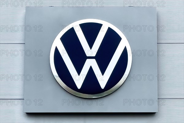 Logo of listed car manufacturer traded on DAX stock exchange Volkswagen AG Car brand VW