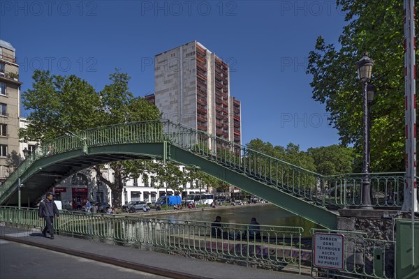 Old iron bridge over the Canal Saint-Martin