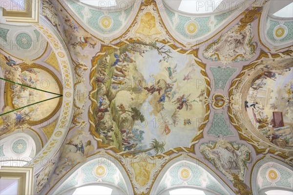 Baroque Collegiate Church with ceiling painting Founding Legend Gargano by Christian Wink