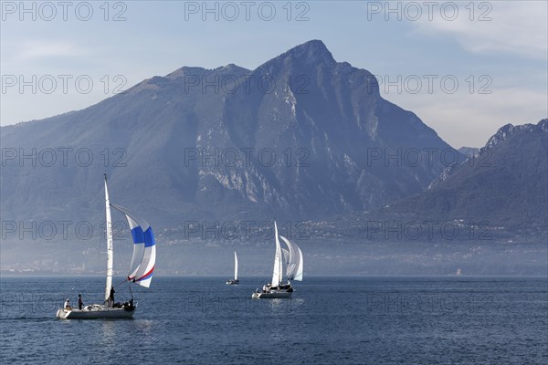 Sailboats on Lake Garda