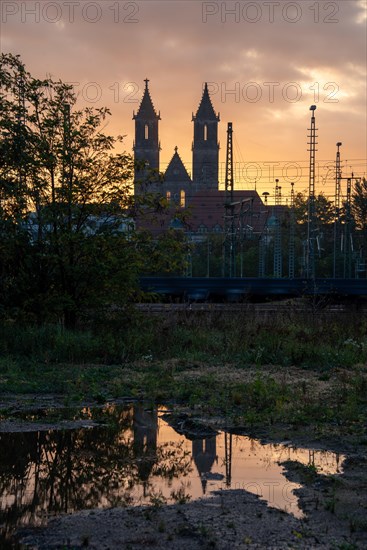 Magdeburg Cathedral at sunrise