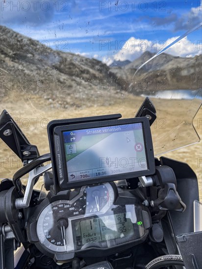 BMW Motorrad navigation device at Colle Sommeiller