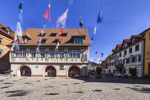 Long exposure of the town hall of Haslach im Kinzigtal