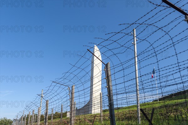 Barbed wire enclosure around the former concentration camp Natzweiler-Struthof