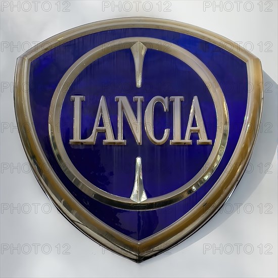 Logo of Italian car brand Lancia led by international company Stellantis