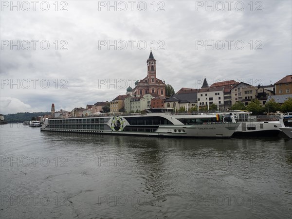 View over the Danube to the church of St. Paul