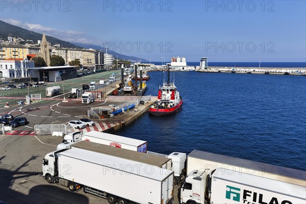 Truck in the ferry port of Bastia