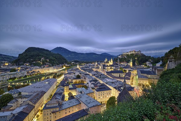 Salzburg at blue hour