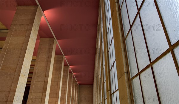 Architectural details of the main hall of the former Tempelhof Airport