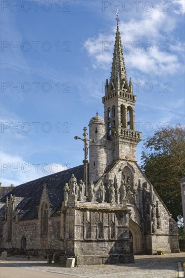 Late Gothic parish church of Notre-Dame. The church is part of the Cultural Heritage of France and the Calvary is classified as a Monument historique. Confort-Meilars