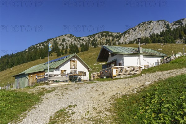 Bichler Alm in front of Benediktenwand