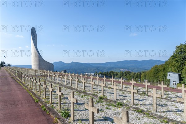 Former concentration camp Natzweiler-Struthof with the memorial Lighthouse of Remembrance
