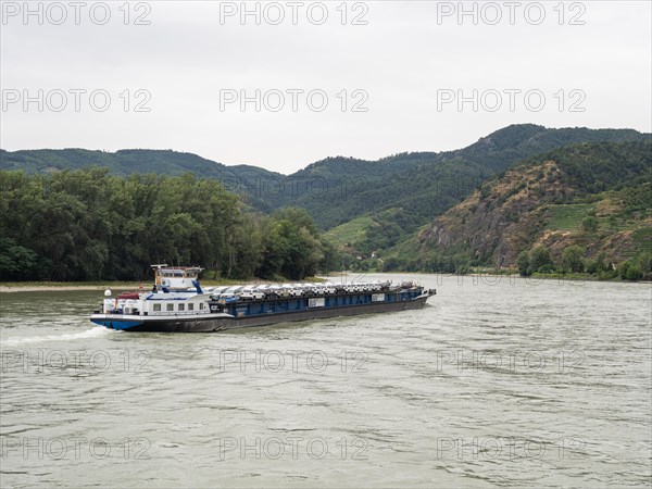 Cargo ship on the Danube