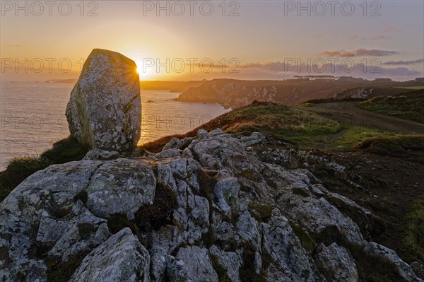 Sunrise on the rocky coast at Pointe de Brezellec