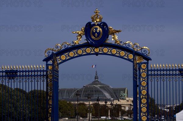 Entrance gate decorated with gold